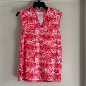 BCG Pink Floral Sleeveless Blouse